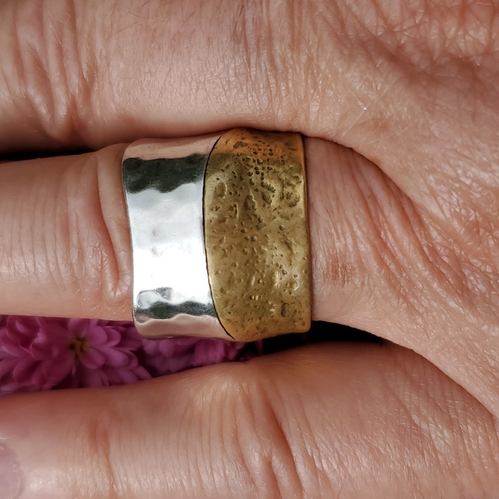 Silpada Vintage .925 Sterling Silver & Brass Ring - Picture 6 of 6